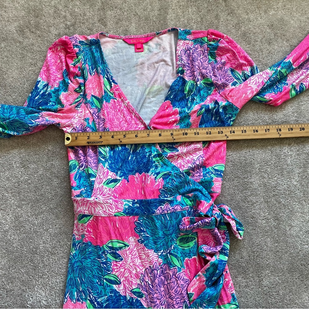 LILLY PULITZER Rosalinda Wrap Dress Size Small Vacation Beachy Feminine - Picture 7 of 11